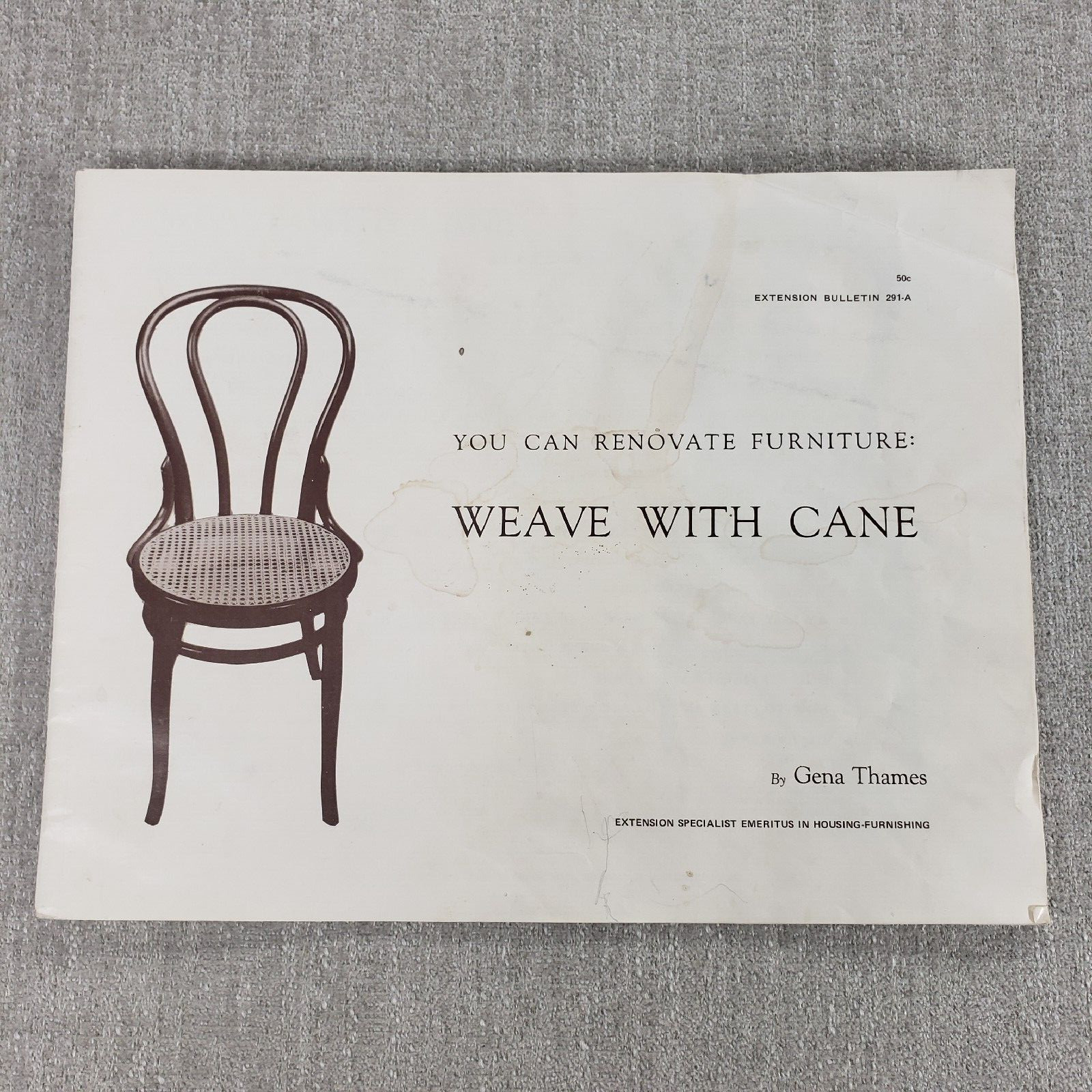 1930-40s New Jersey Rutgers University Cane Chairs Weaving booklet Cooperative
