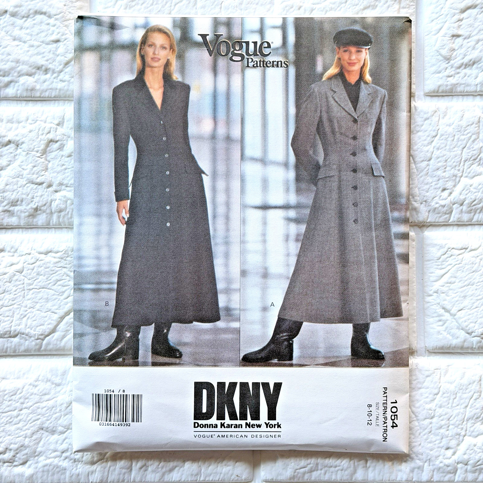 Vtg NEW Vogue 1054 Pattern 8 10 12 DKNY Donna Karan 90s American Designer Dress