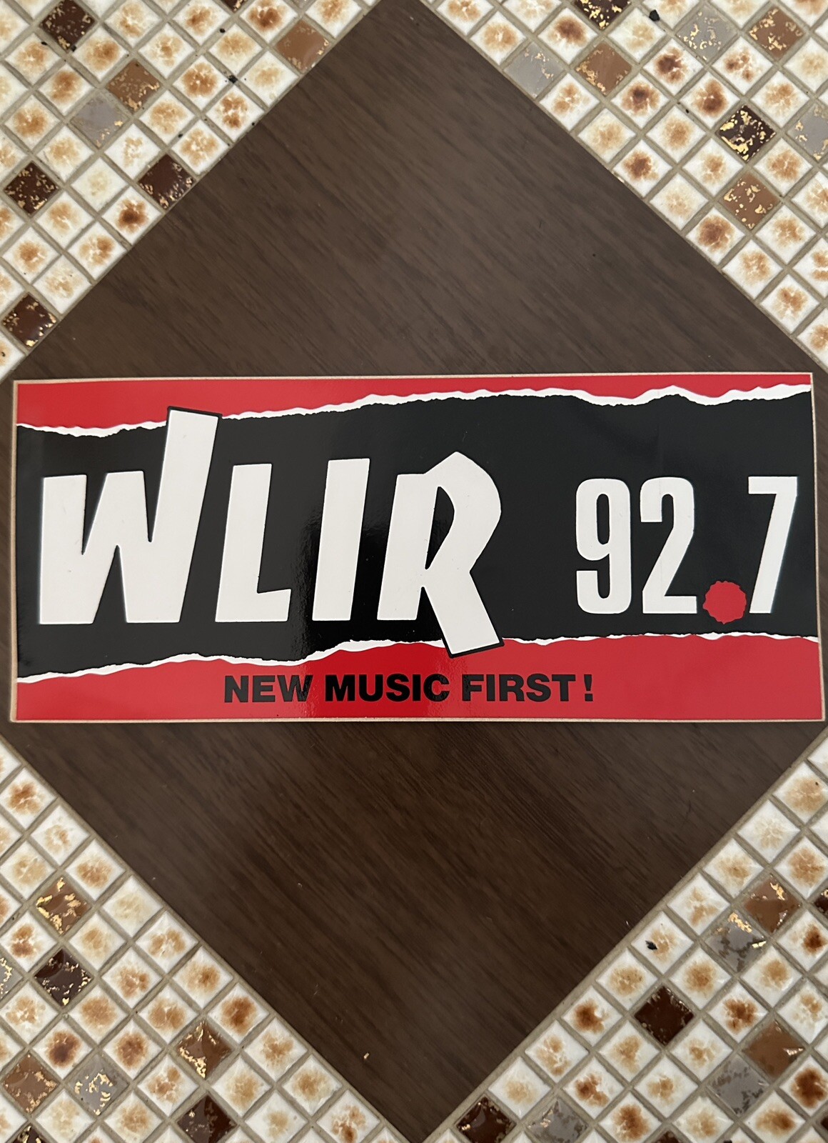 WLIR 92.7 Vintage 1980s Bumper Sticker New Music First Unused Still Sticky