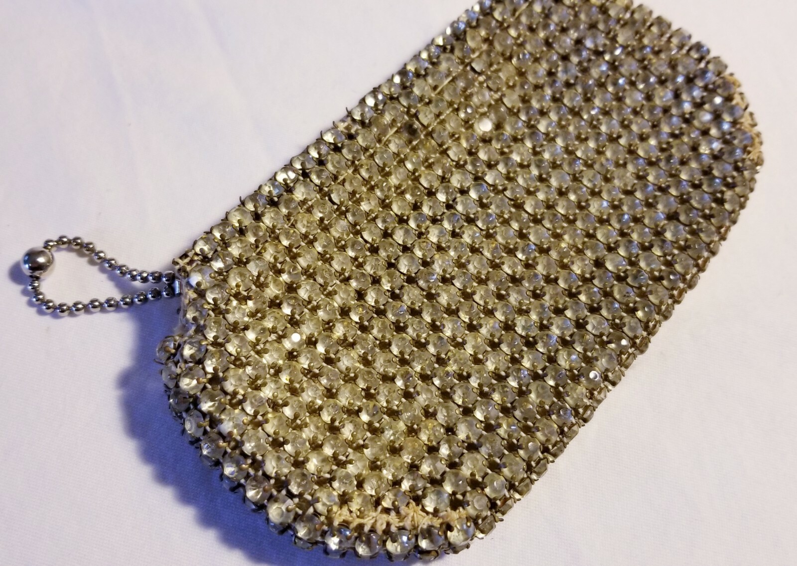 Vtg Czech Crystal Evening Bag Wedding Special Occasion Beaded Clutch Handbag
