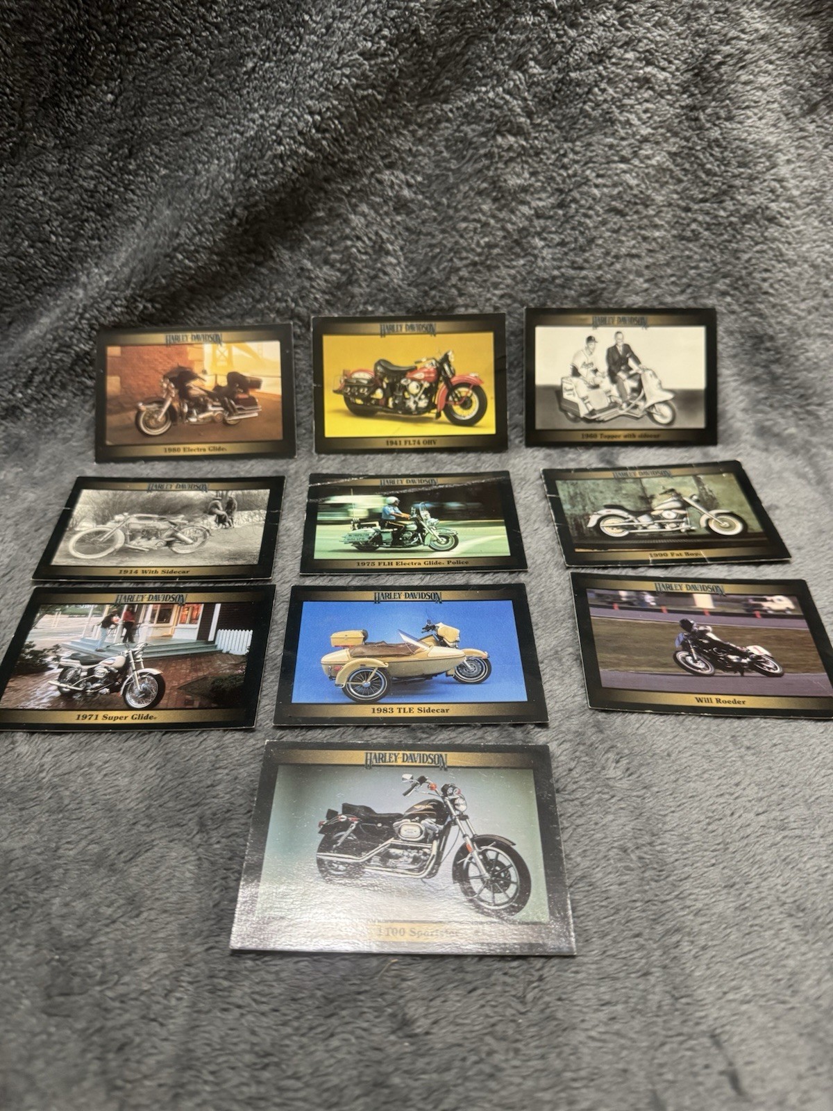 Vintage 1992 Collect-A-Card Harley Davidson Series 1 10 Card Set