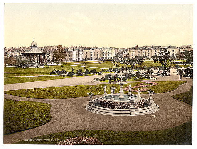The Park Devonport England c1900 OLD PHOTO