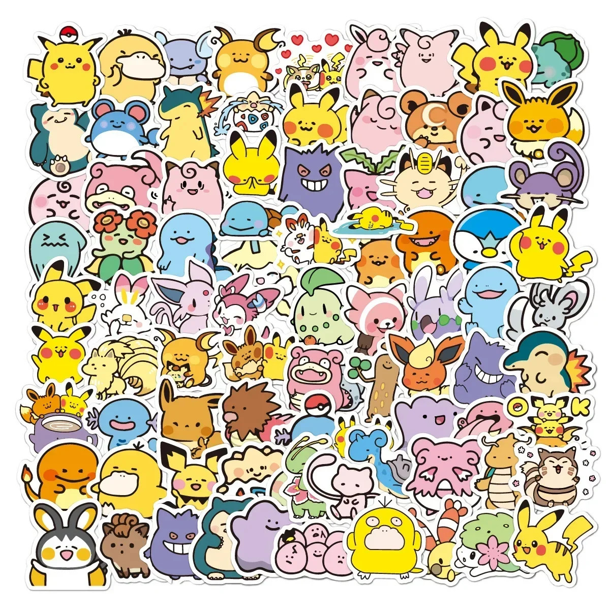 50 Pack Random Mix Pokemon Stickers Cute Baby Decal Set Psyduck Eevee Gengar -US 50 Pack Random Mix Pokemon Stickers Cute Baby Decal Set Psyduck Eevee Gengar -US