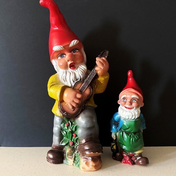 Vintage ZEHO W. GERMANY Garden Gnome Musician (13.5