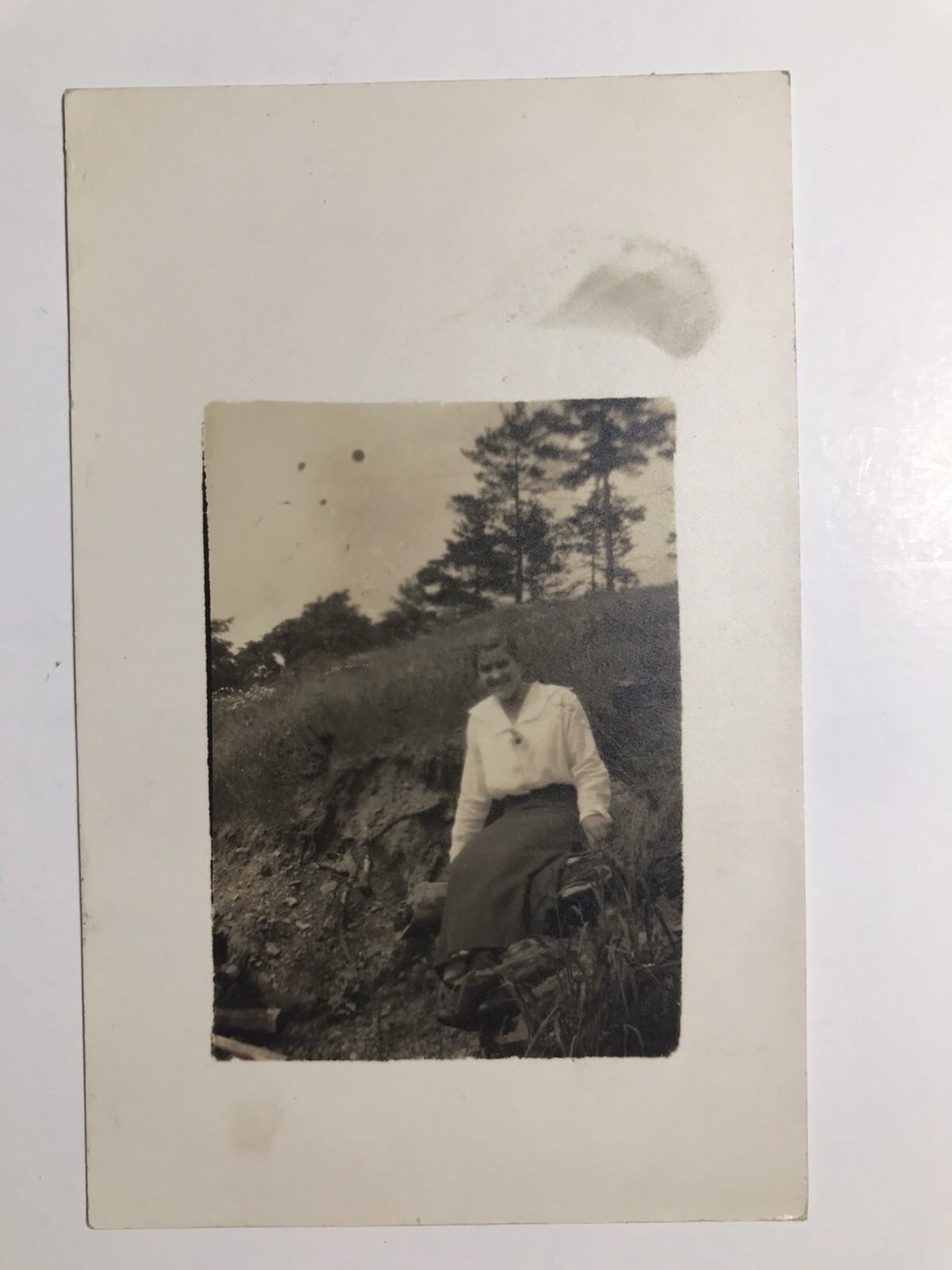 Vintage 1910 Young Cute Smiley Girl Wearing Nice Dress Spring Time RPPC Postcard
