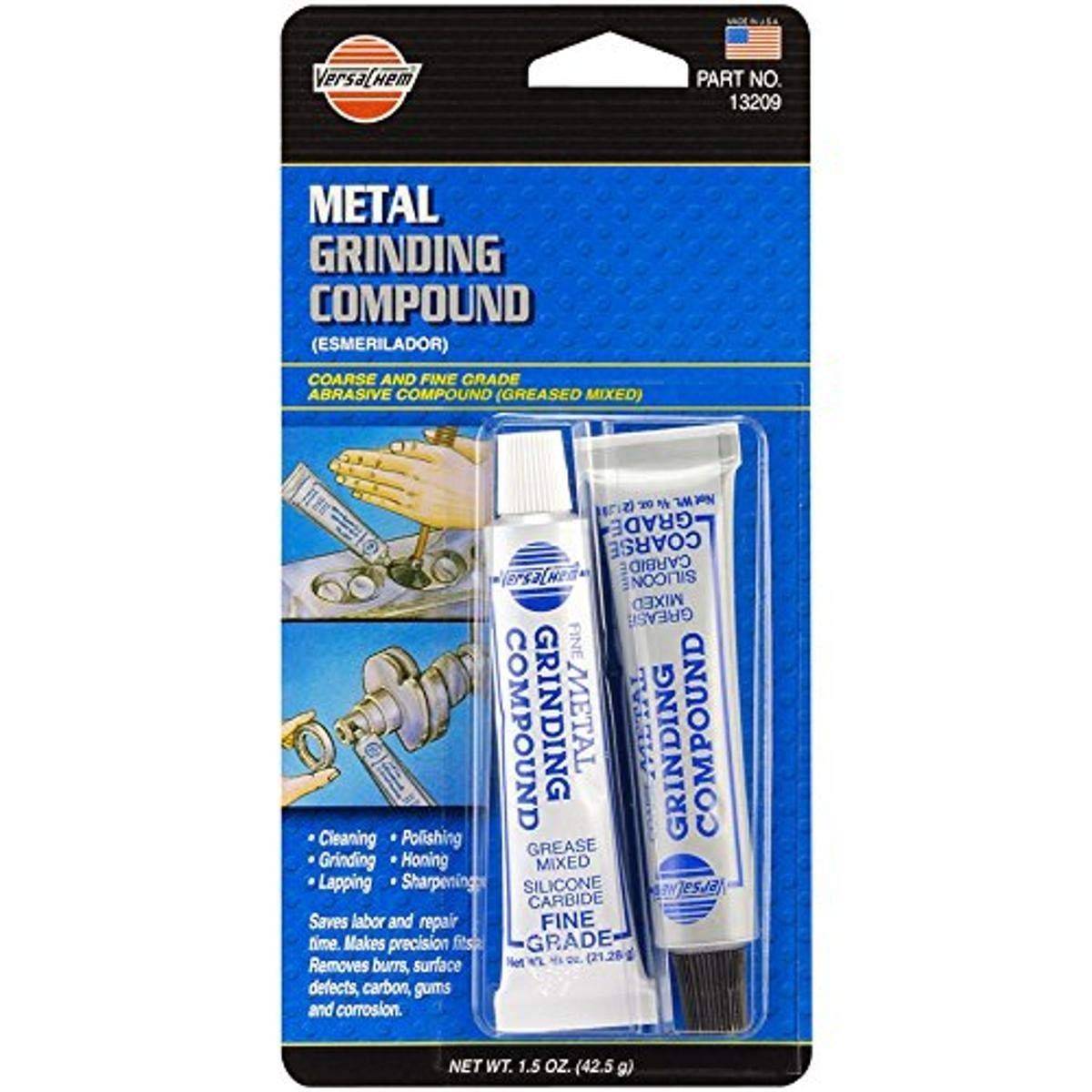 Metal Grinding Compound Paste 1.5 oz Silicon Carbide Valve Lapping Fine Coarse