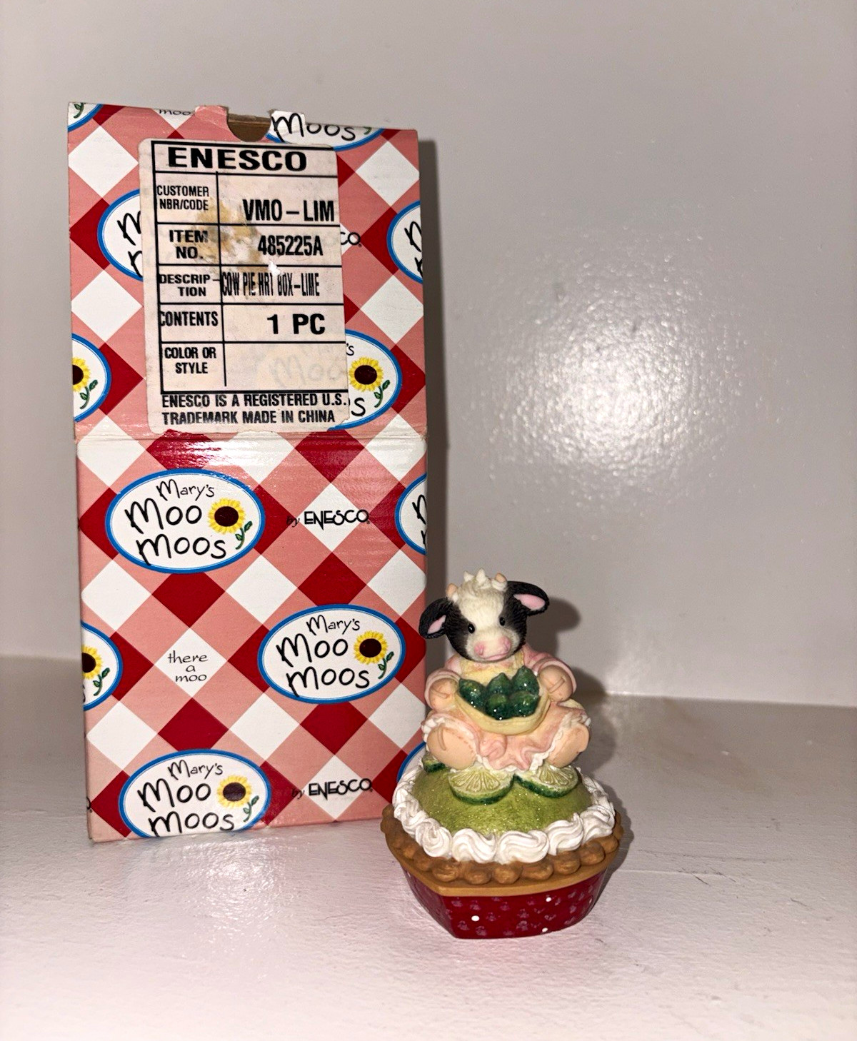 Enesco Mary’s Moo Moos Moo Hold the Key to My Heart #485225 Lime Pie Trinket Box