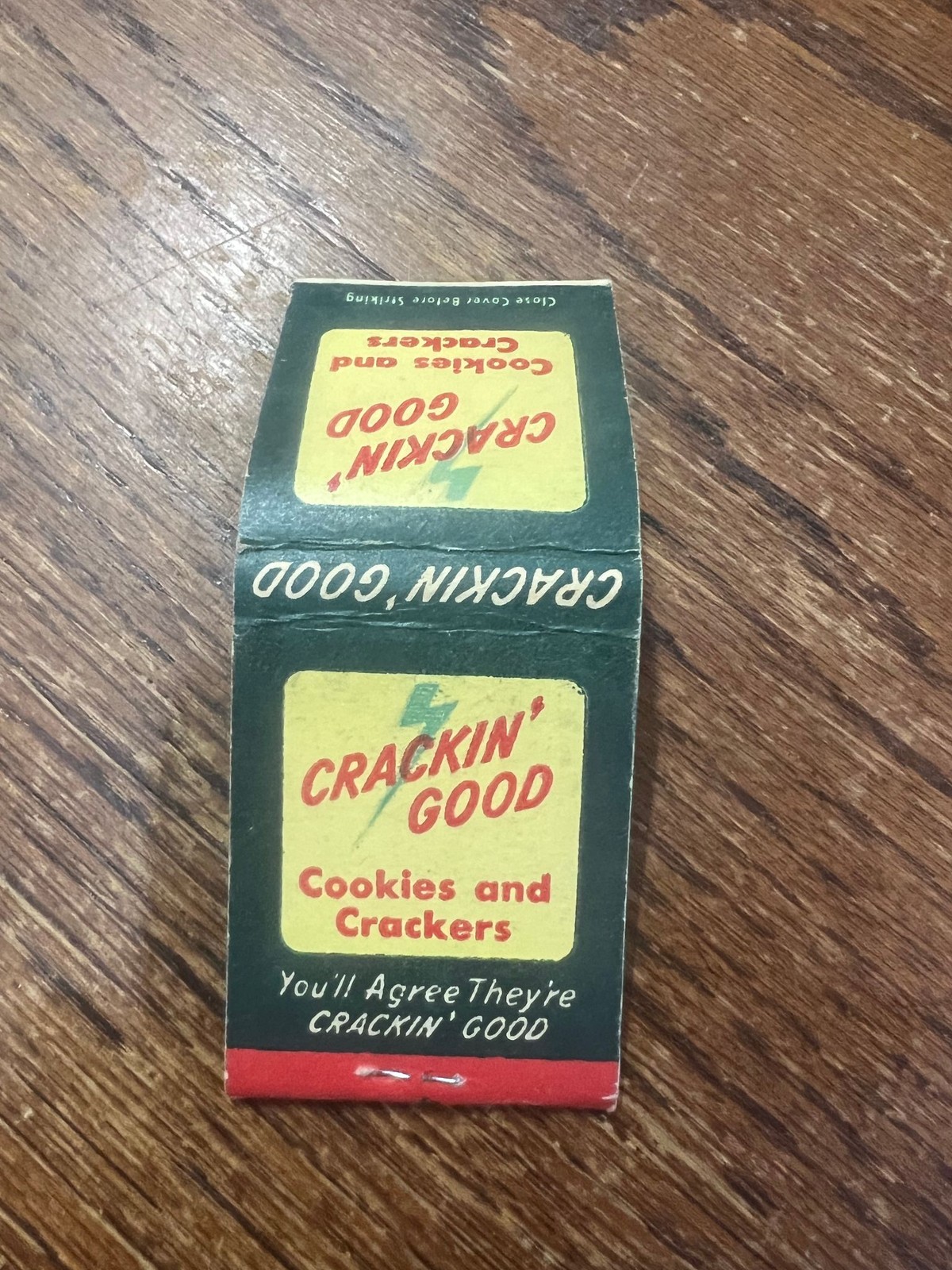 Vintage Crackin Good Matchbook Advertising Cookies and Crackers Philadelphia