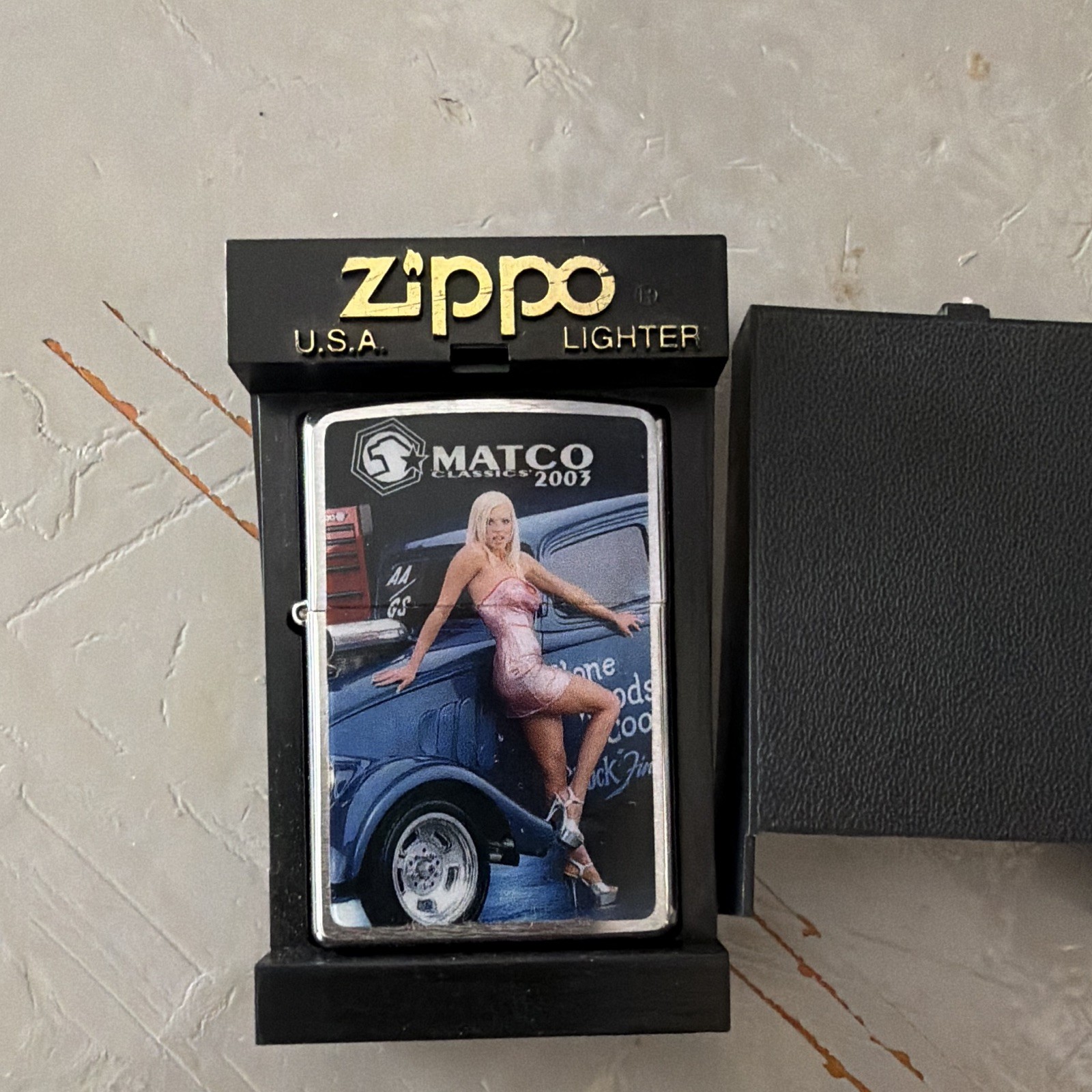 Zippo MATCO Class of 2003 Pinup Design Lighter in Box w/ Insert