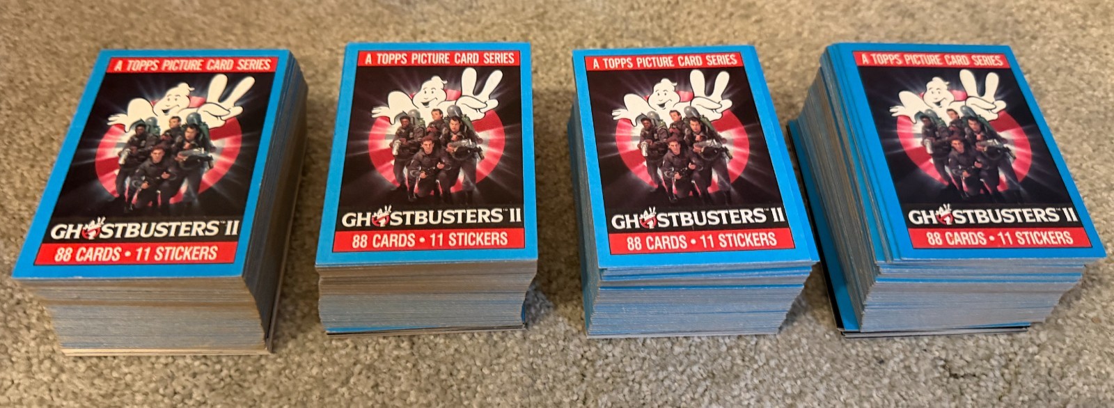 1988 Topps GHOSTBUSTERS Series Two ~ Complete Set Lot of 4 plus 4 Sticker Sets
