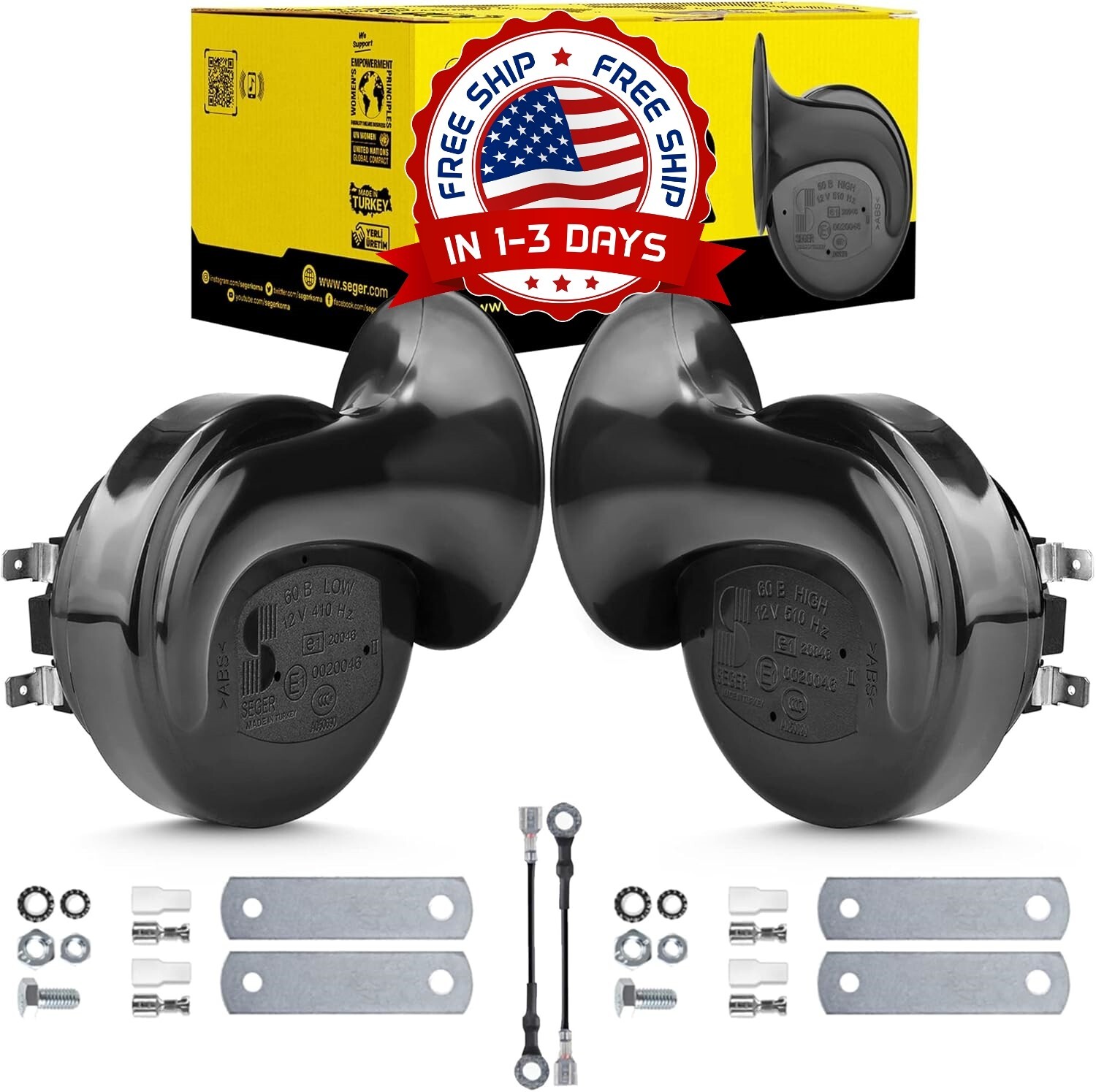Bocina Claxon De Tren Extra Ruidoso Para Carro Auto Camion Moto Impermeable NEW.