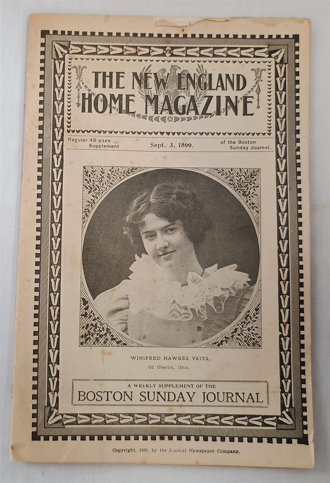 Sept. 3, 1899 The New England Home Magazine Antique 