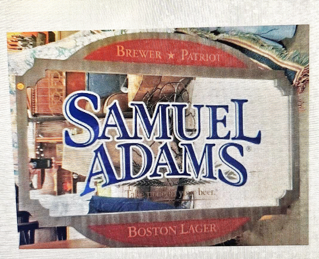 vintage samuel adams beer mirror