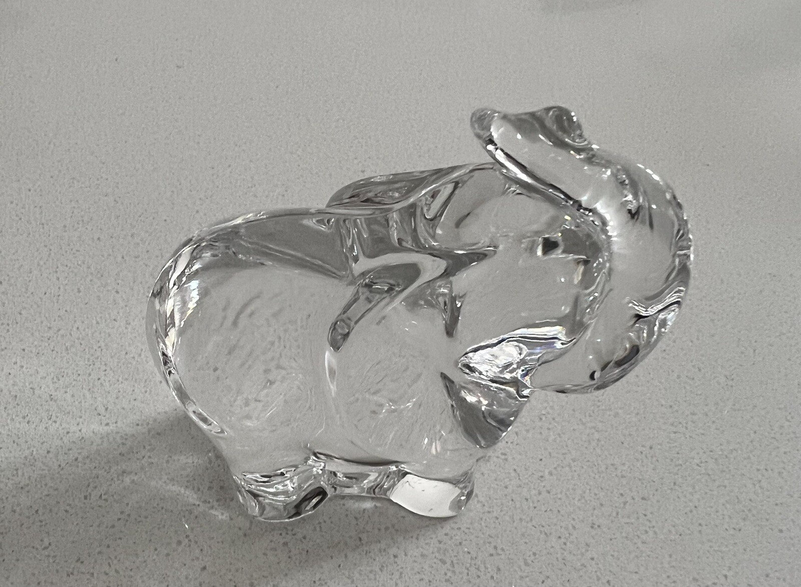 Lenox Fine Crystal Clear Elephant Figurine Trunk Up Lenox Fine Crystal Clear Elephant Figurine Trunk Up