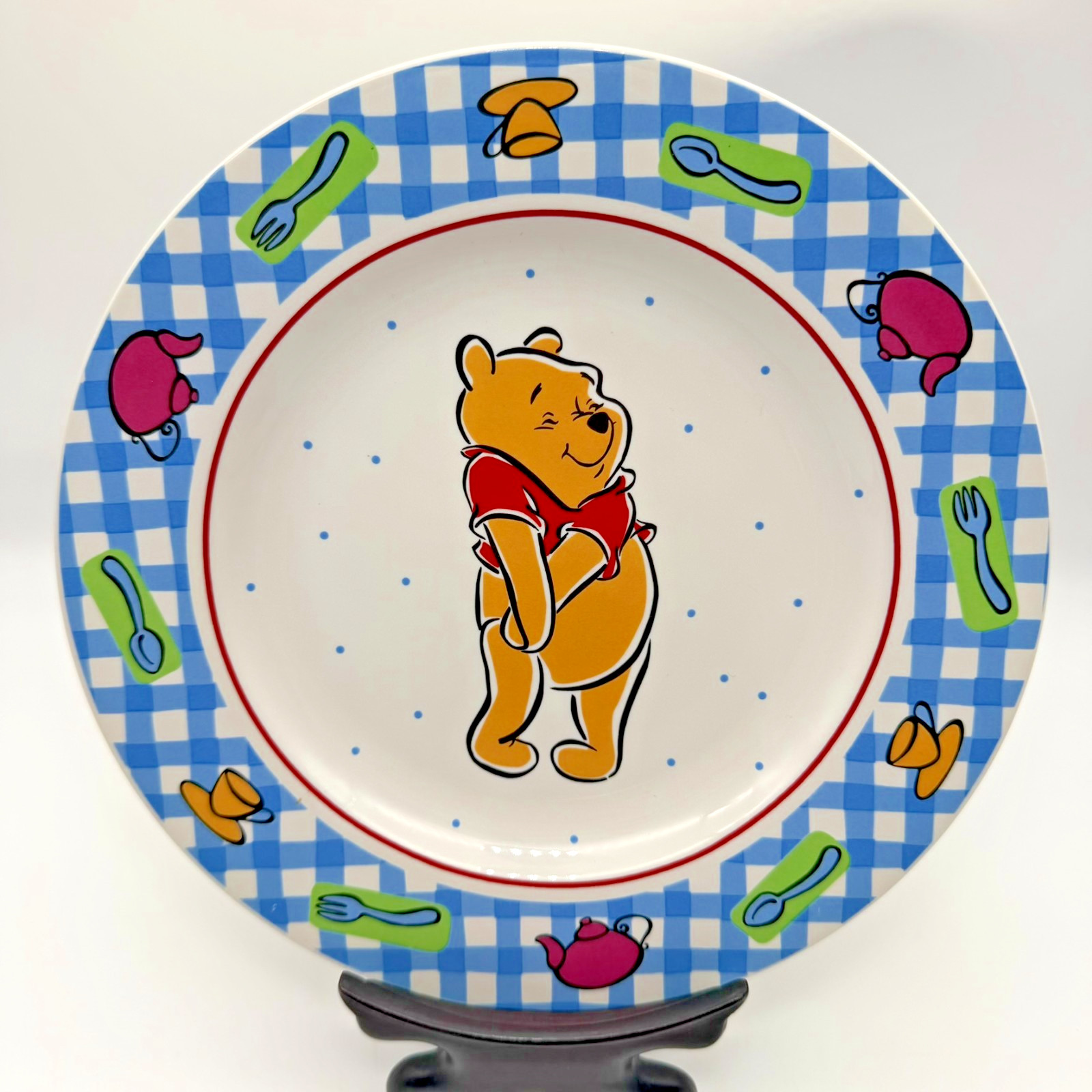 Vtg 90's Pooh Collection Winnie the Pooh Salad Plate Sakura 8