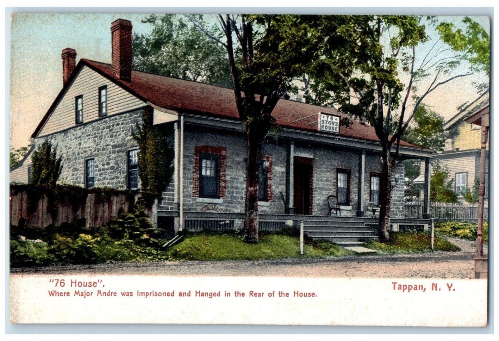 c1910's Stone House Street Scene Tappan New York NY Unposted Antique Postcard