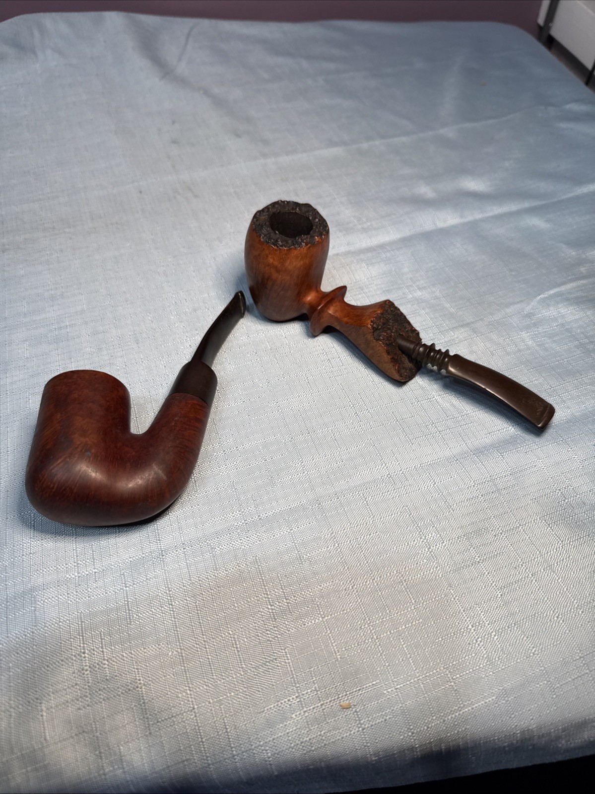 Lot Of 2 Unmarked Vintage Estate Pipe