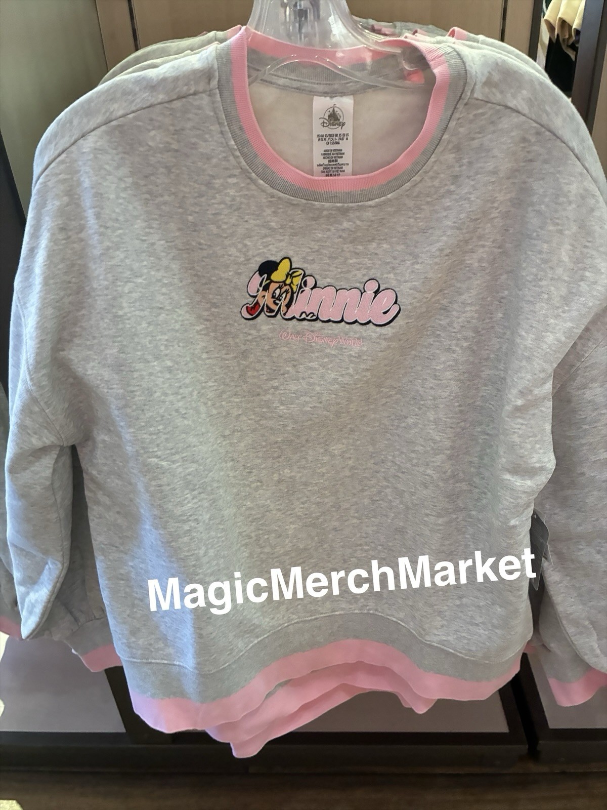 Disney Parks WDW Minnie Mouse Pullover Sweatshirt Size S Small New