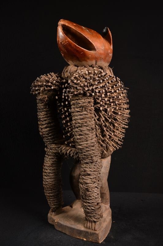 An Old Large African Bakongo Kozo Dog Statue DR Congo Africa Afrique Africa 1830