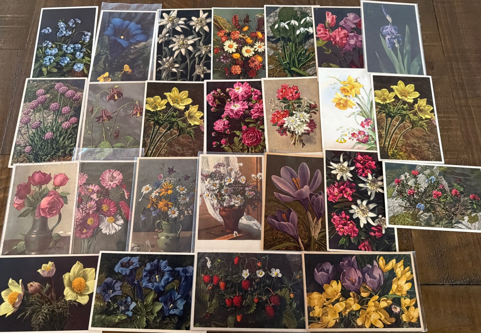 Lot of 25 Flowers-STEHLI~ Gyger~Mainzer~Swiss Floral~Postcards~ Unused~s481