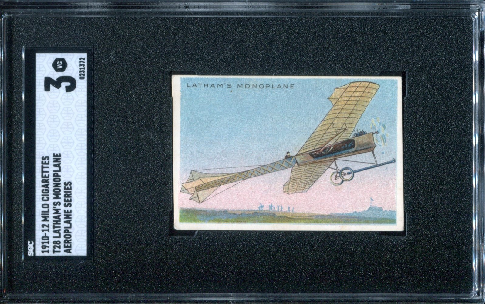 1910-1912 T28 Aeroplane Series Latham\'s Monoplane Milo Cigarettes SGC 3