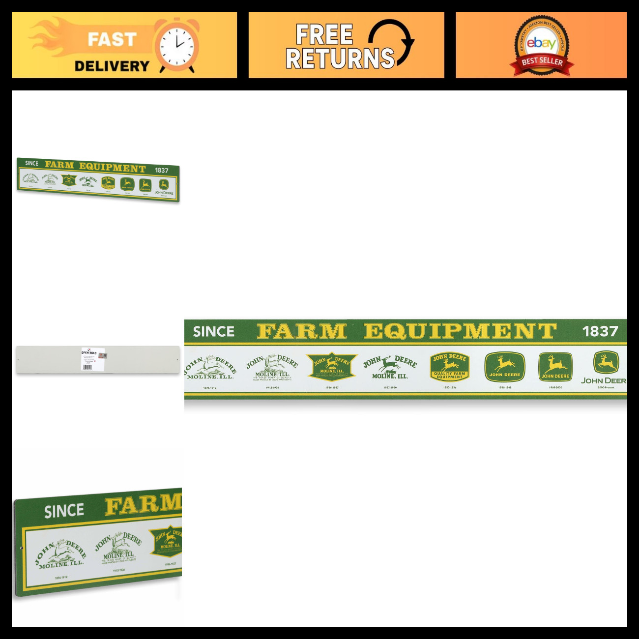 Farm Equipment Logo Evolution Metal Sign - Vintage Decor for Home & Garage Farm Equipment Logo Evolution Metal Sign - Vintage Decor for Home & Garage
