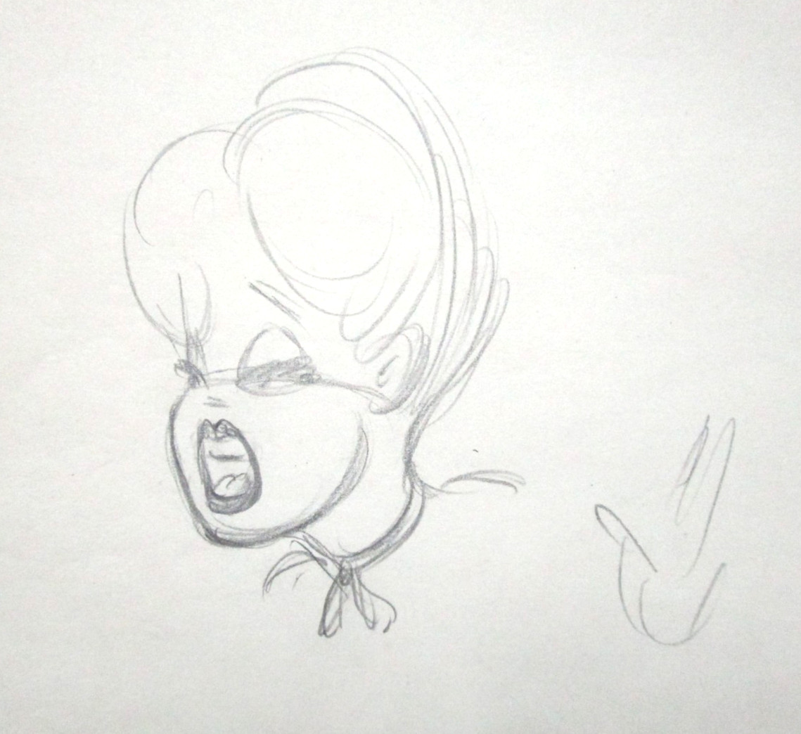 1943 TEX AVERY RED HOT RIDING HOOD MGM ORIGINAL PRODUCTION cel DRAWING 1943 TEX AVERY RED HOT RIDING HOOD MGM ORIGINAL PRODUCTION cel DRAWING