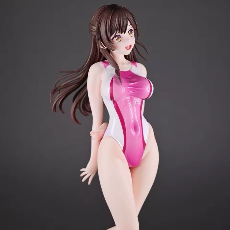 Rent-A-Girlfriend Chizuru Mizuhara Pink Swimsuit Anime Figure 23cm PVC