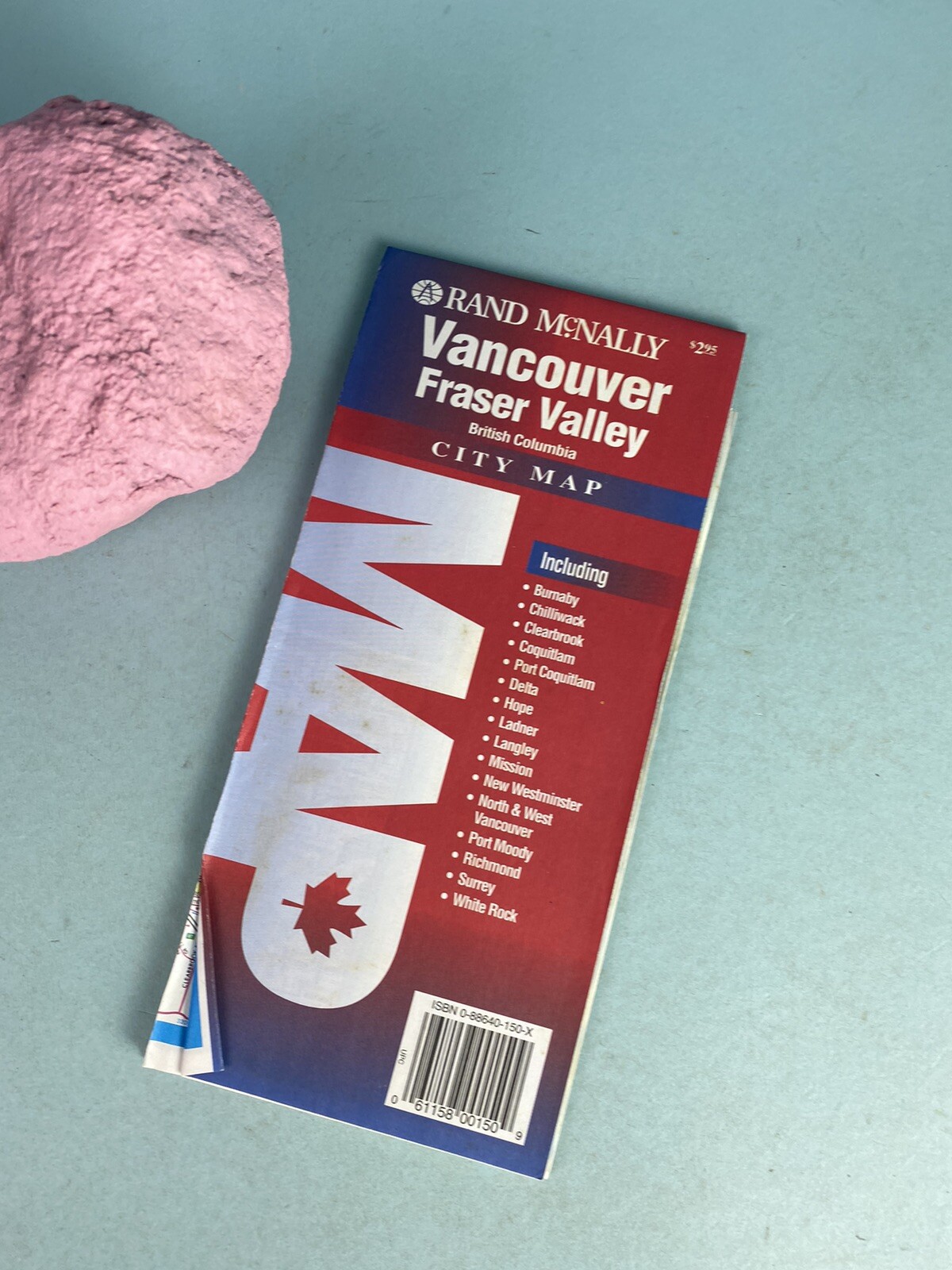 Rand McNally Map Fold out Map Vancouver Fraser Valley British Columbia City Map