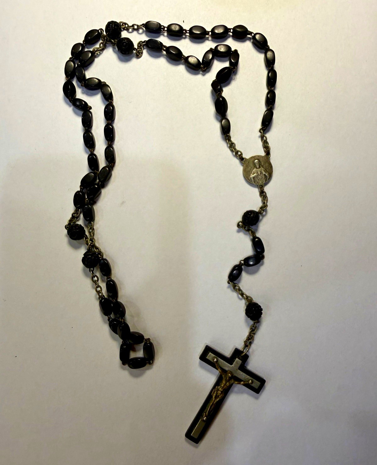 Vintage French Ebony Wood Catholic Rosary – France Ebony Vintage French Ebony Wood Catholic Rosary – France Ebony