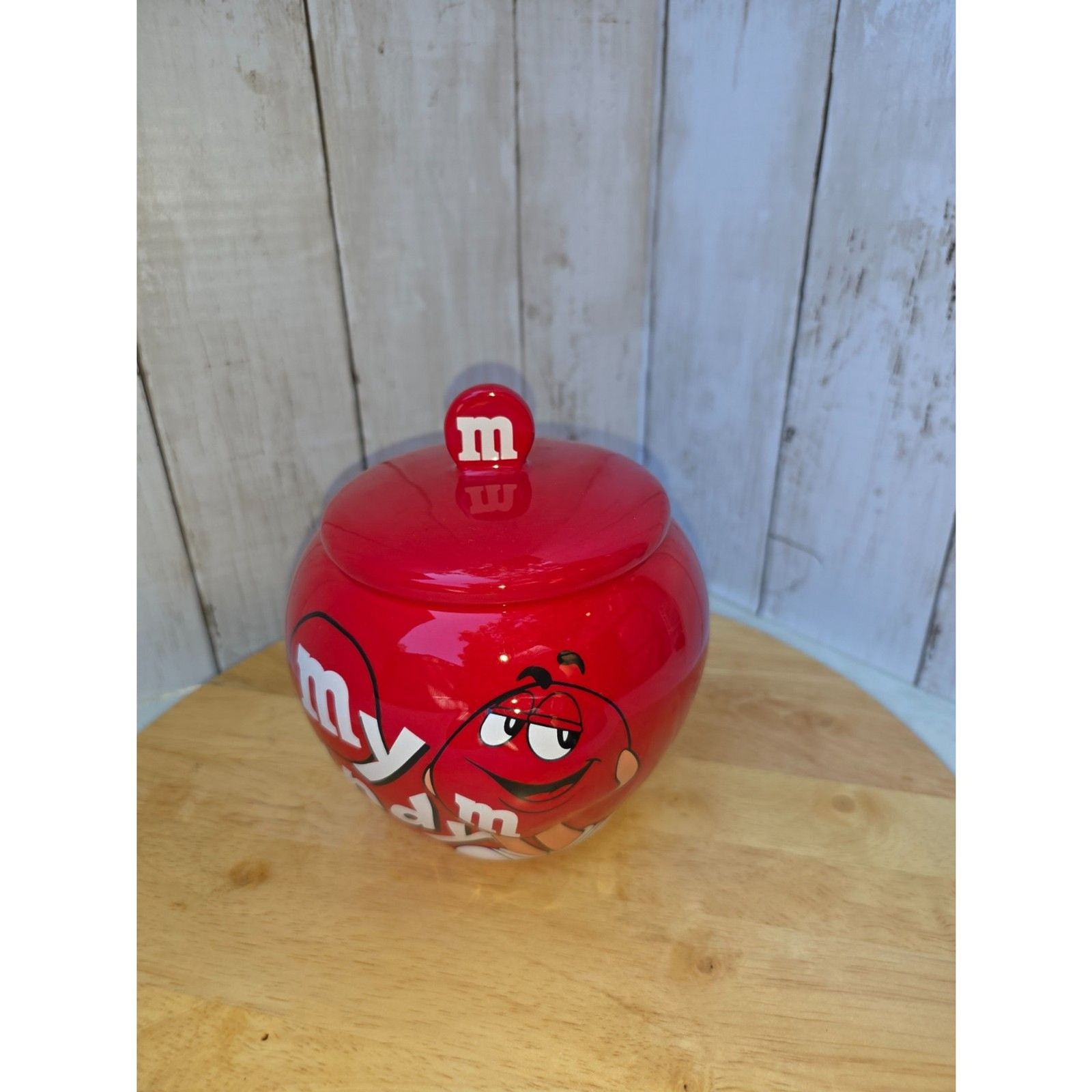 M&M\'S Red Ceramic My Candy Jar with Red 3D Character