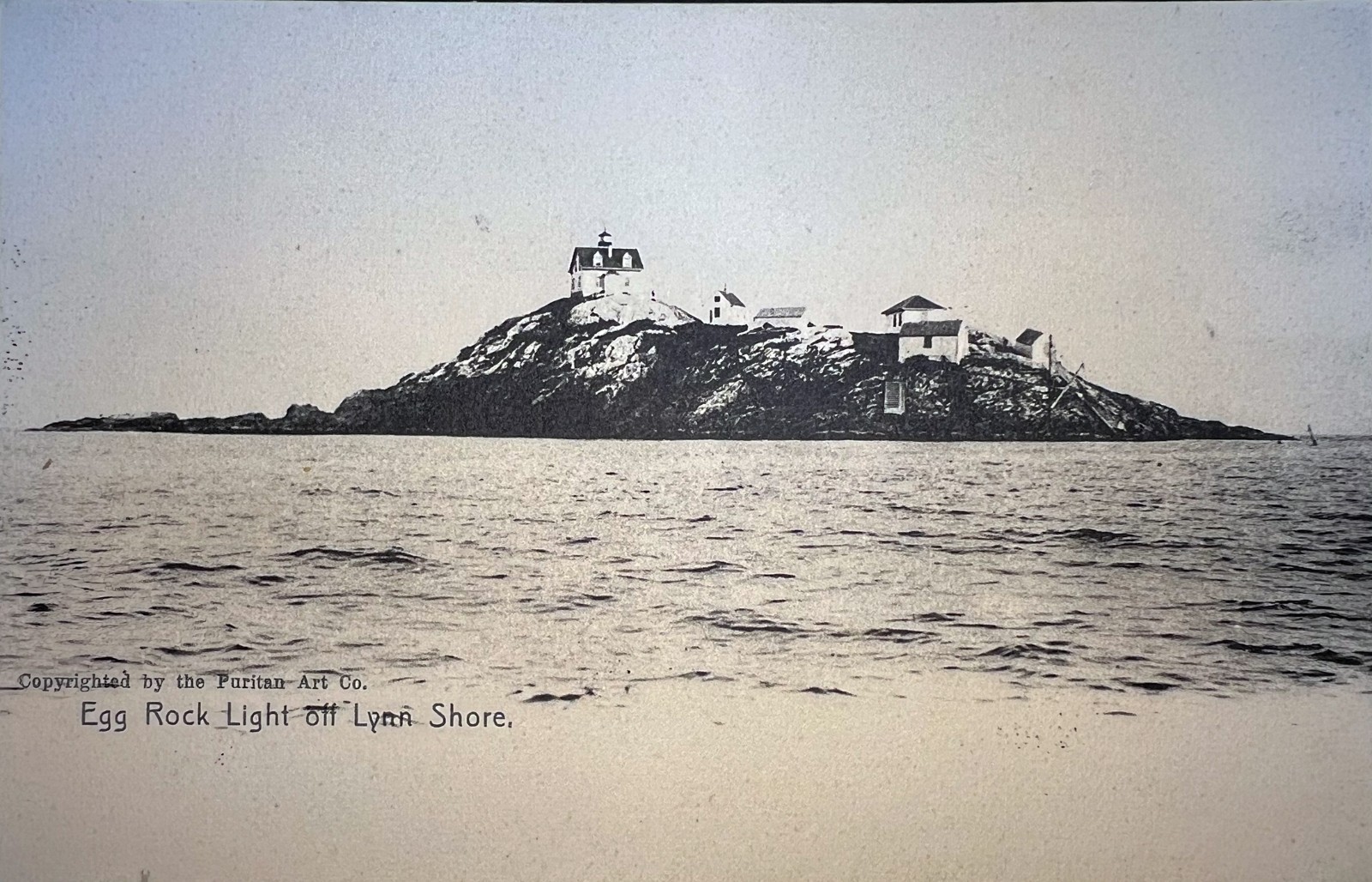 1906 Postcard of Egg Rock Lighthouse in Lynn MA, Undivided Back