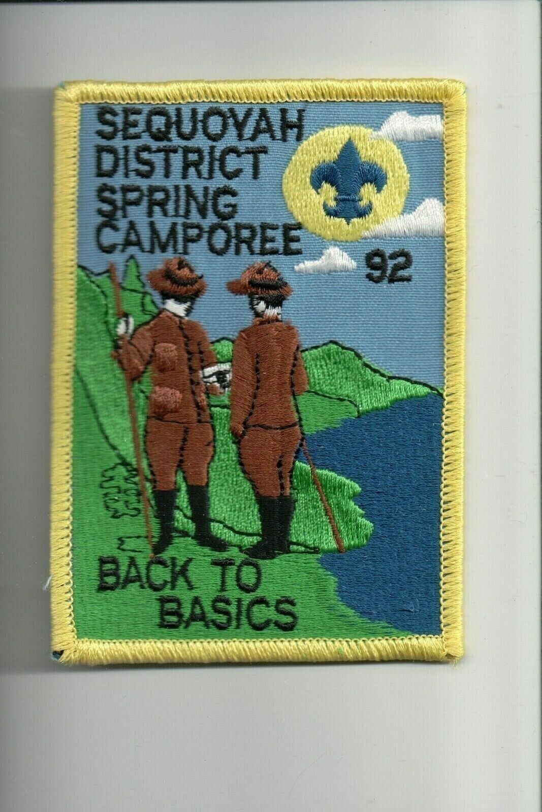 1992 Sequoyah District Spring Camporee Back To Basics patch