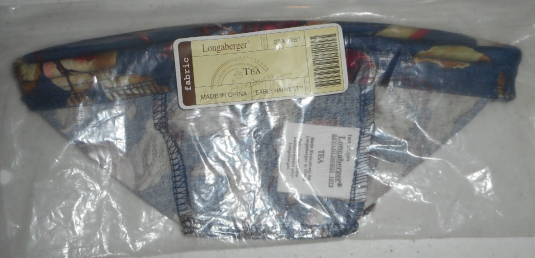 Longaberger Early Harvest Apples Tea Small Key Basket SU Liner #27006269