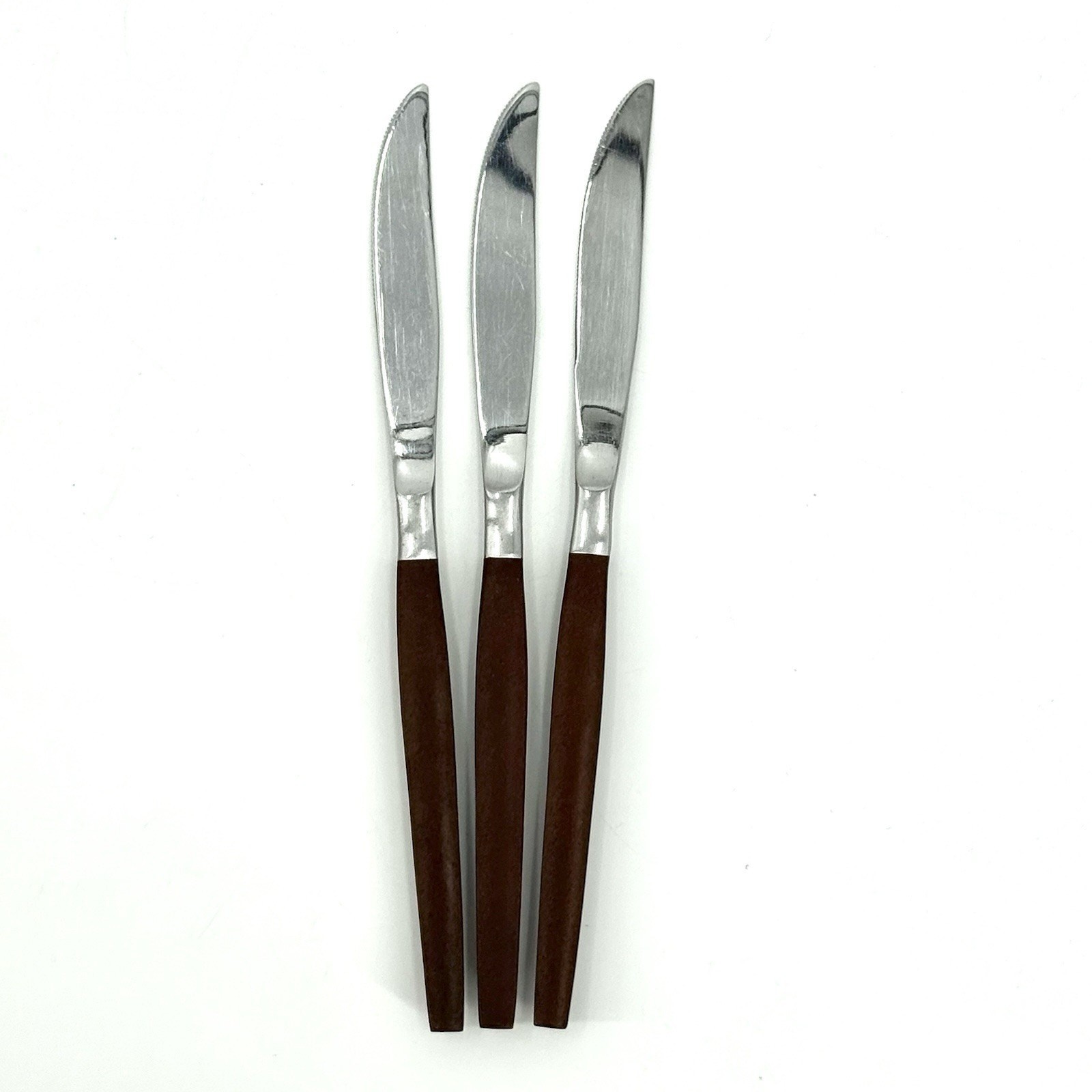 Ekco Eterna Canoe Muffin 3 Table Knife (s) Stainless Flatware Japan MCM 8 3/4\ Ekco Eterna Canoe Muffin 3 Table Knife (s) Stainless Flatware Japan MCM 8 3/4\