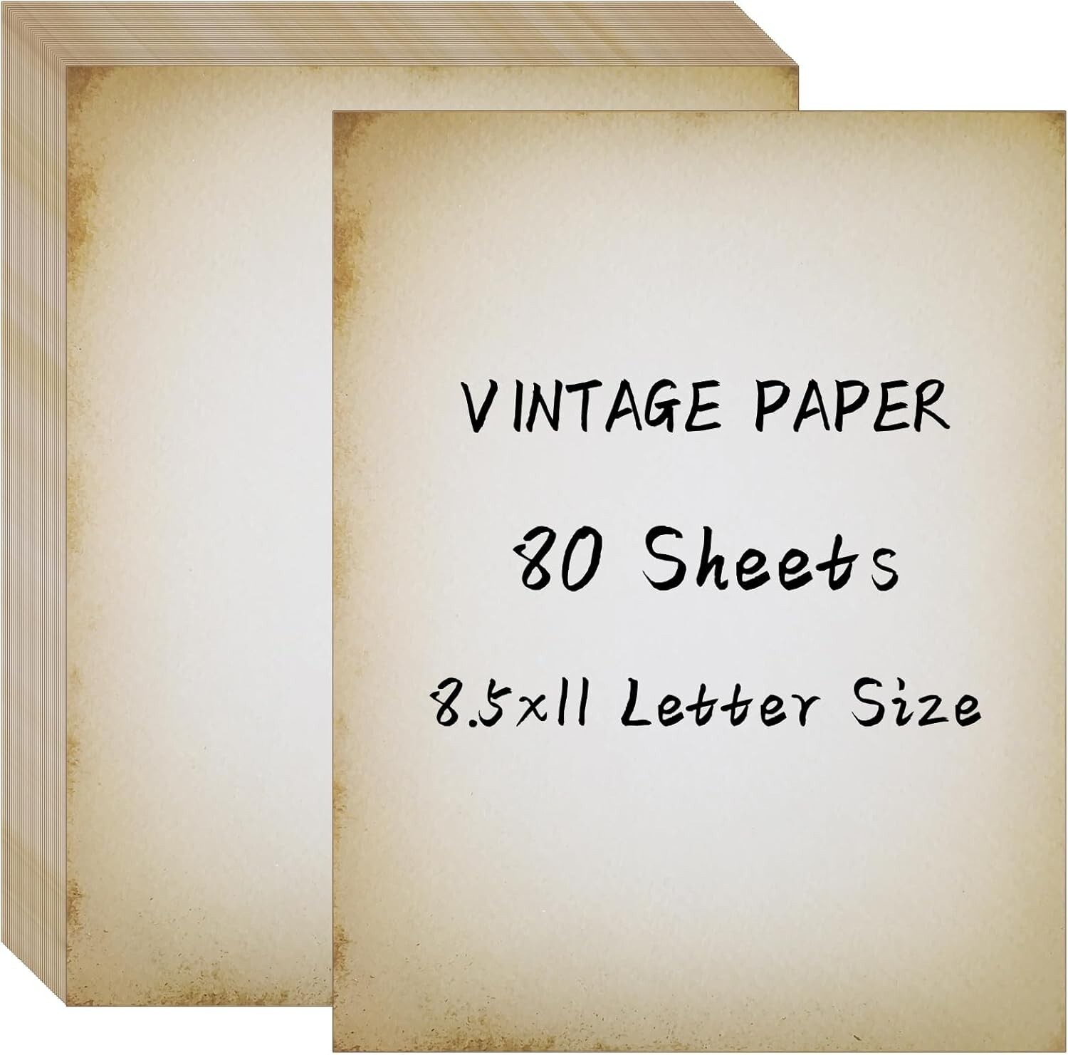 80 Sheets Vintage Aged Parchment Paper, 8.5\