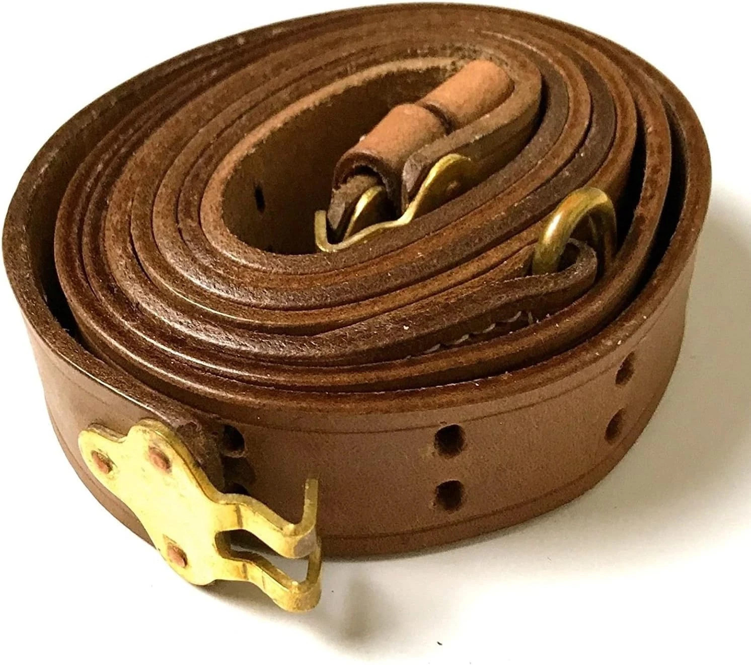 M1907 Leather Sling - Leather & Brass Hardware U.S. Springfield WWI 1907 Pattern M1907 Leather Sling - Leather & Brass Hardware U.S. Springfield WWI 1907 Pattern