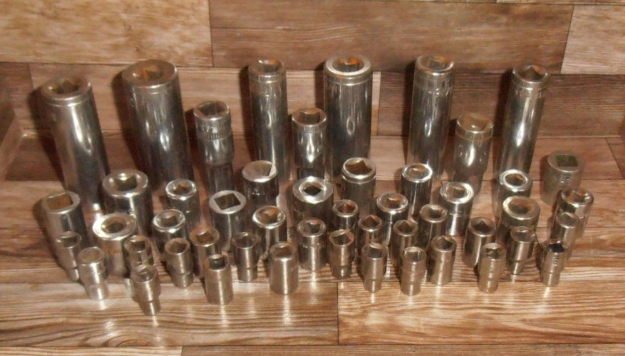 49 Piece Assorted Miscellaneous Various Sized Sockets ~ 9 Deep & 40 Smaller Size