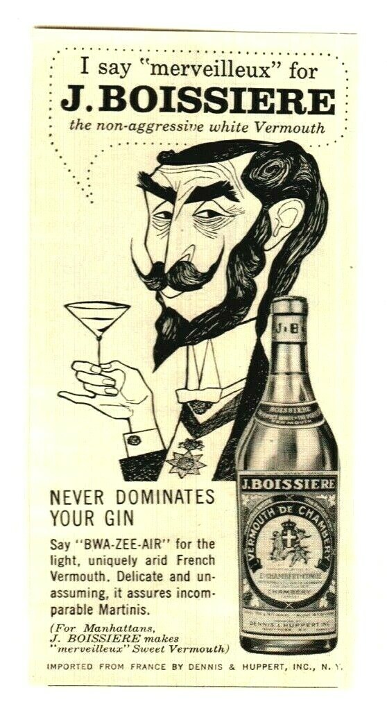 1959 J. Boissiere Vermouth Advertisement 1959 J. Boissiere Vermouth Advertisement