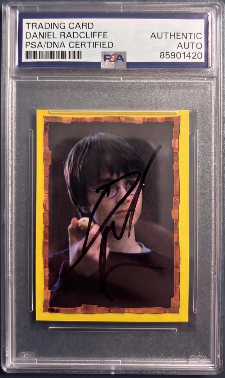 2001 Panini Harry Potter #192 Daniel Radcliffe Signed Sticker Card PSA/DNA