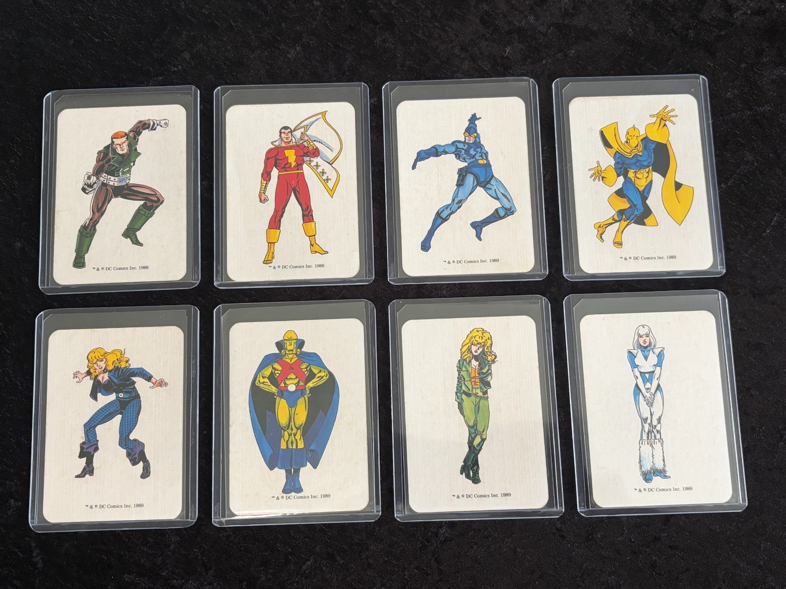 1989 Mayfair DC Heroes Cards Justice League International Guy Gardener Dr Fate +