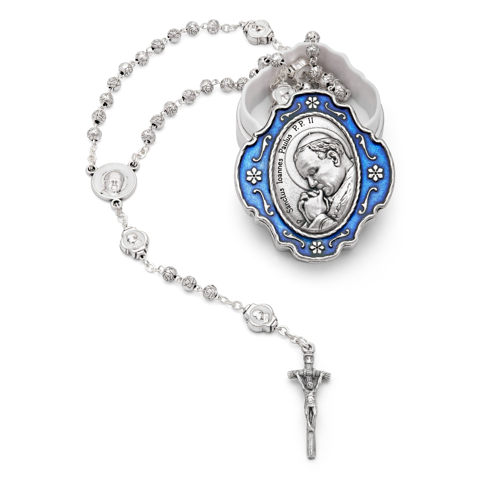 St Saint John Paul II Rosary Beads Catholic Prayer Necklace Box from Vatican