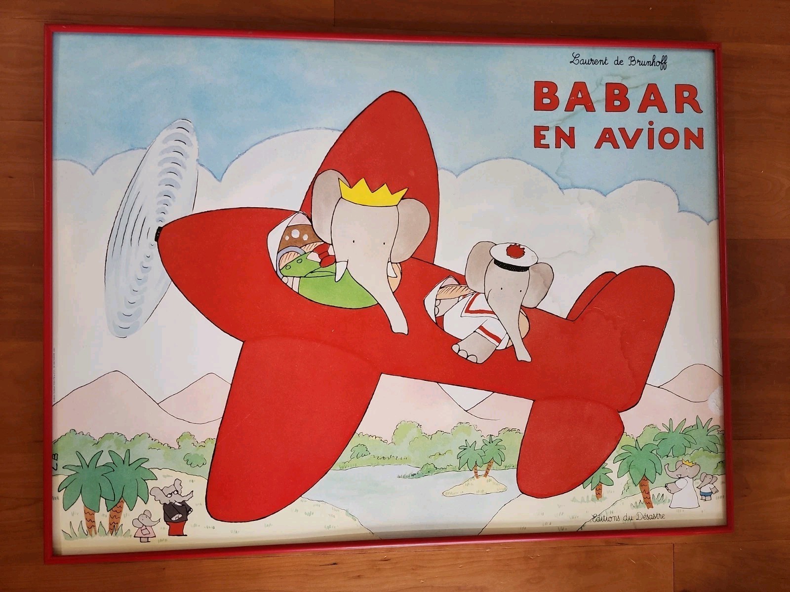 Vintage 1989 Lithographic Poster Print Painting  