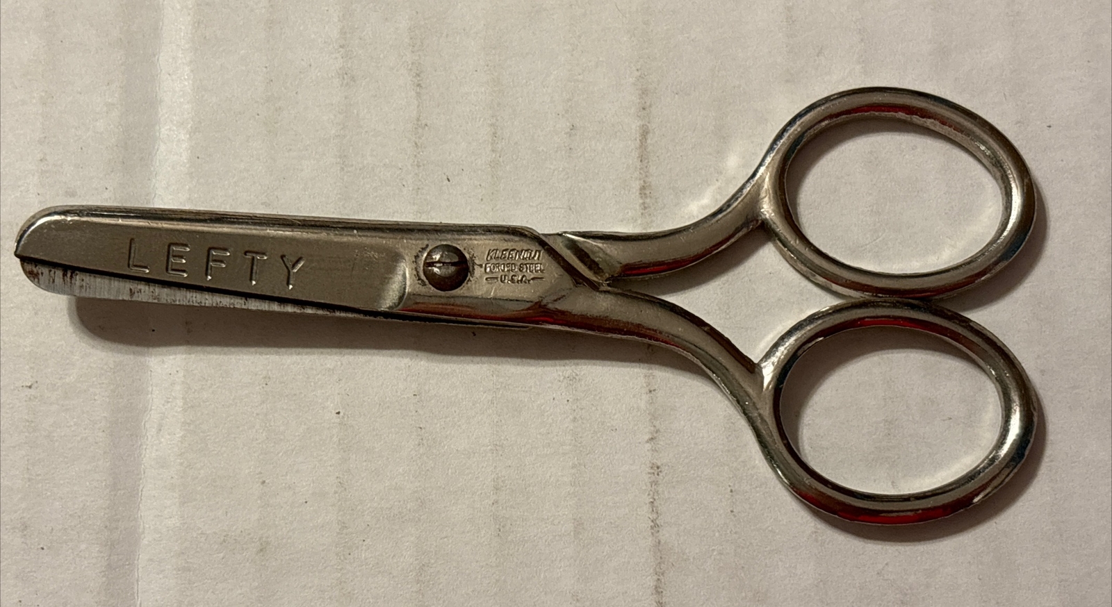 Vintage Kleencut Lefty Scissors 4 inch Steel Blunt Tip Sewing Cross Stitch USA Vintage Kleencut Lefty Scissors 4 inch Steel Blunt Tip Sewing Cross Stitch USA
