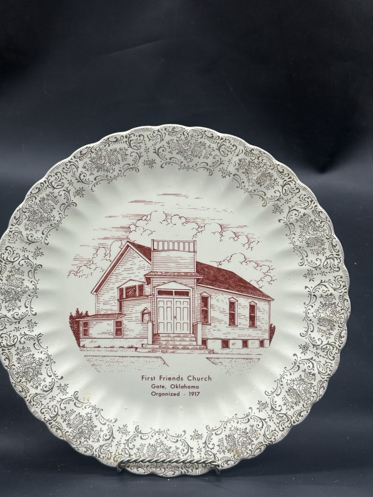 Vintage First Friends Church Gate, Ok Collector\'s Plate