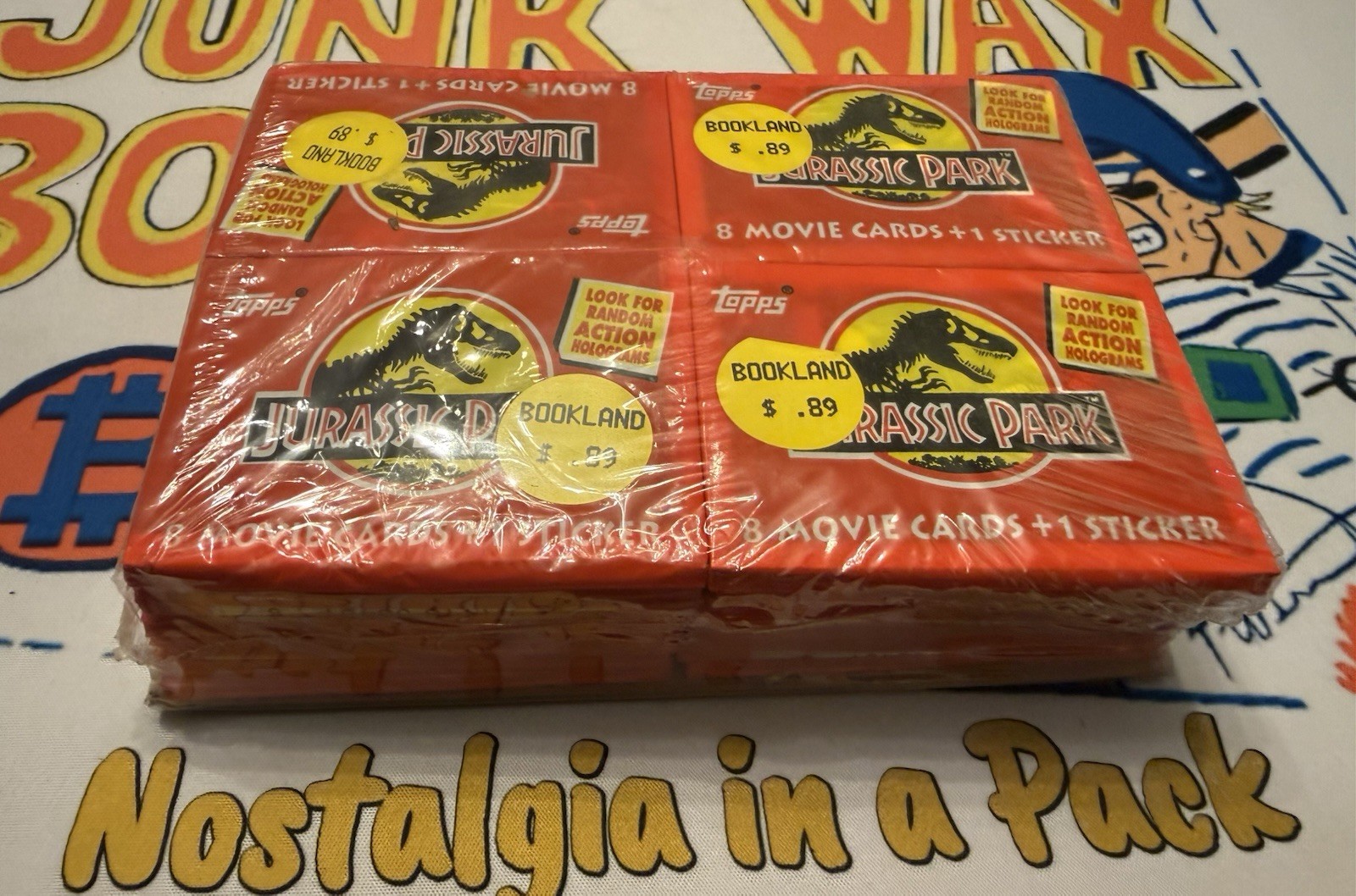 Jurassic Park 1992 Topps Sealed By “Bookland” (36 Packs) Jurassic Park 1992 Topps Sealed By “Bookland” (36 Packs)