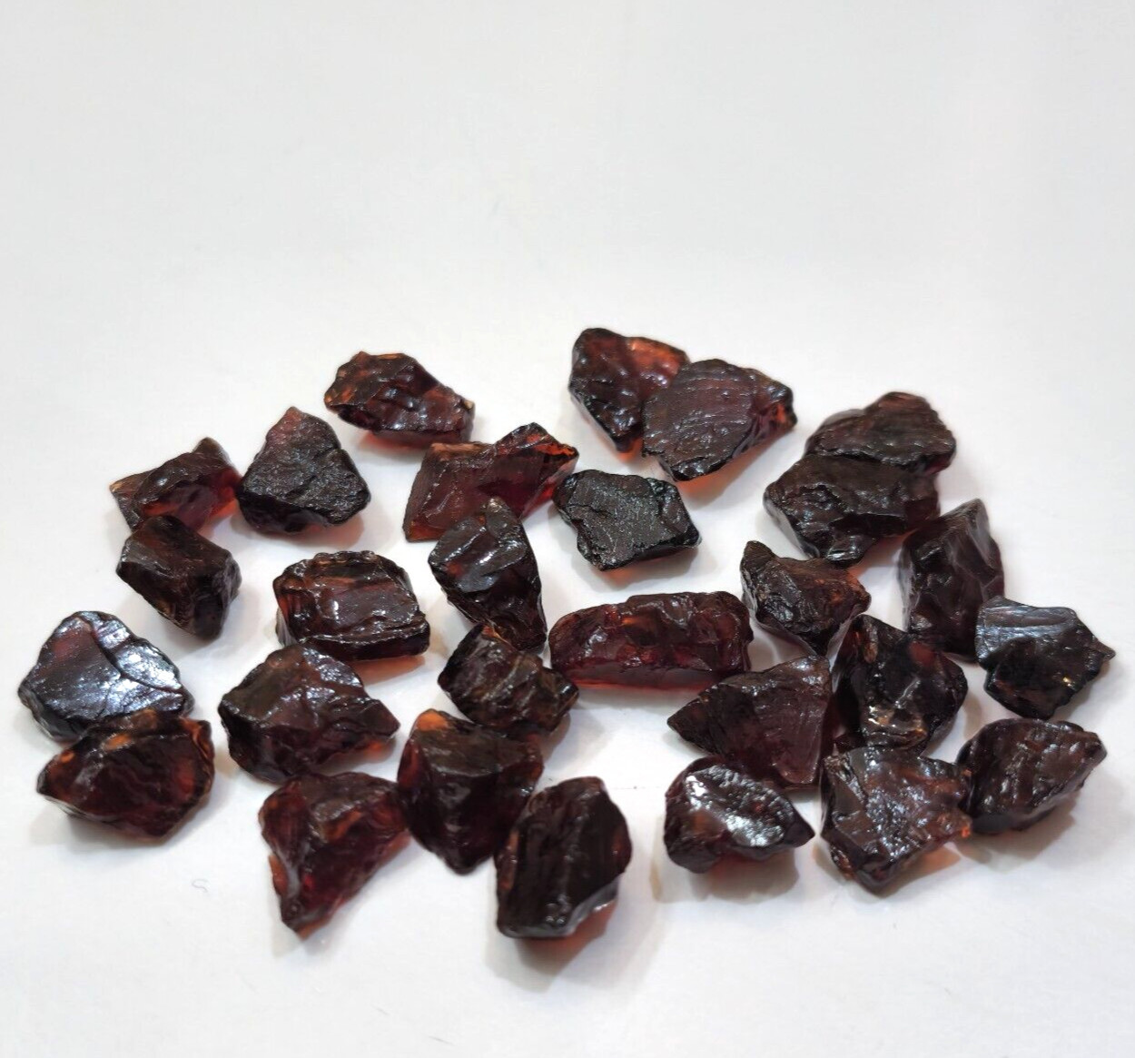 Gorgeous A+ Red Garnet 28 Piece Raw Size 8-12 MM Rare Loose Gemstone For Jewelry