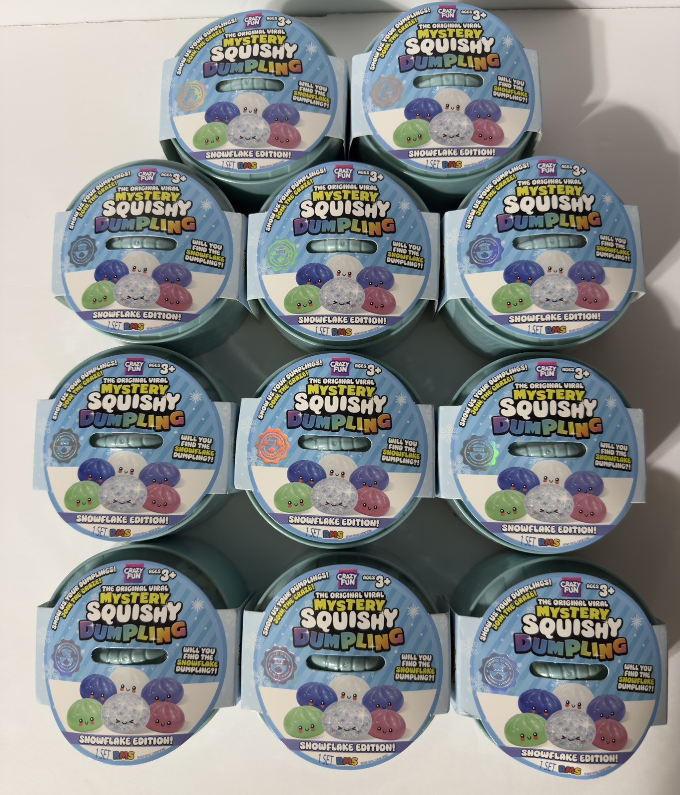 Hobby Lobby RMS Mystery Squishy Dumpling Snowflake Edition Lot of 11