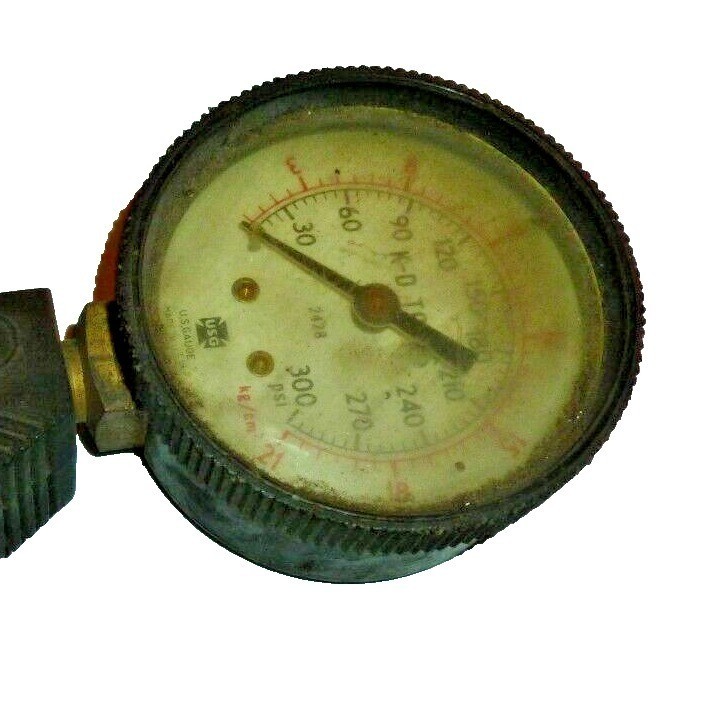 Vintage K-D Tools 2428 Compression Tester Gauge 300 PSI US Gauge Made in USA