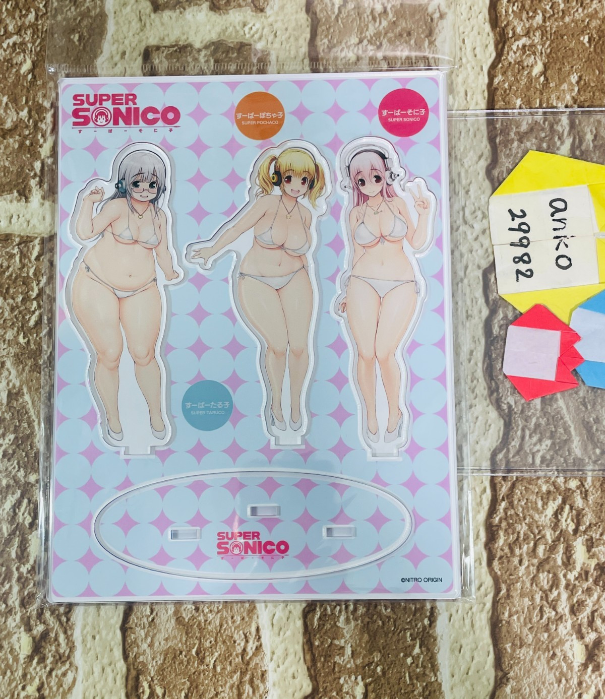 Super Sonico Pochaco & Taruco Acrylic Stand Figure